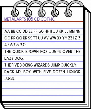 Metalarts 105 CD Gothic Regular animated font preview