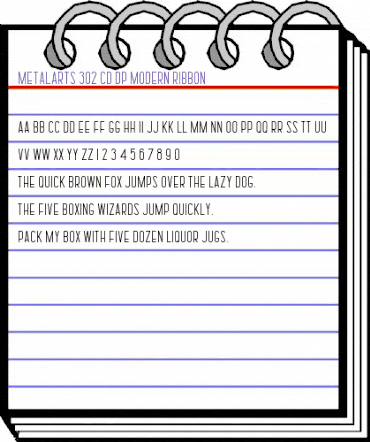 Metalarts 302 CD DP Modern Ribbon Regular animated font preview