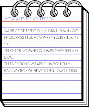 Metalarts 303 Light Ribbon Regular animated font preview
