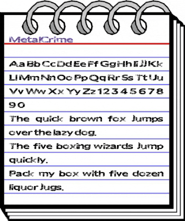 MetalCrime Regular animated font preview