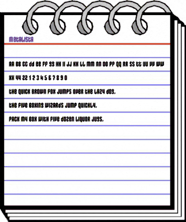 Metalista Regular animated font preview