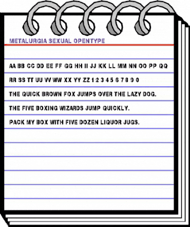 Metalurgia Sexual Regular animated font preview Metalurgia Sexual Regular animated font preview