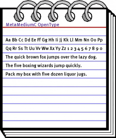 MetaMediumC Regular animated font preview