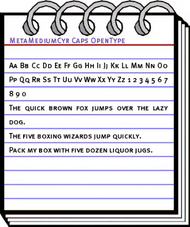 MetaMediumCyr-Caps Regular animated font preview