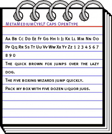 MetaMediumCyrLF-Caps Regular animated font preview
