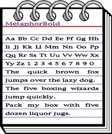 Metaphor Bold animated font preview Metaphor Bold animated font preview
