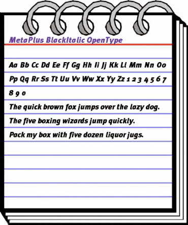 MetaPlus BlackItalic animated font preview MetaPlus BlackItalic animated font preview