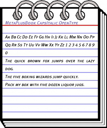 MetaPlusBook CapsItalic animated font preview MetaPlusBook CapsItalic animated font preview