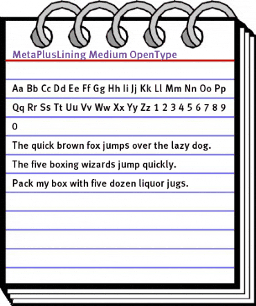 MetaPlusLining Medium animated font preview MetaPlusLining Medium animated font preview