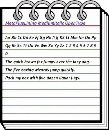 MetaPlusLining MediumItalic animated font preview MetaPlusLining MediumItalic animated font preview