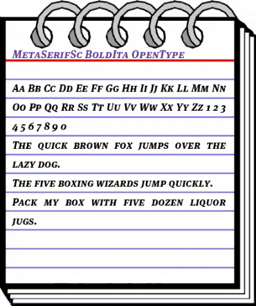 MetaSerifSc-BoldIta Regular animated font preview MetaSerifSc-BoldIta Regular animated font preview
