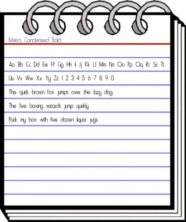 Metro-Condensed Bold animated font preview