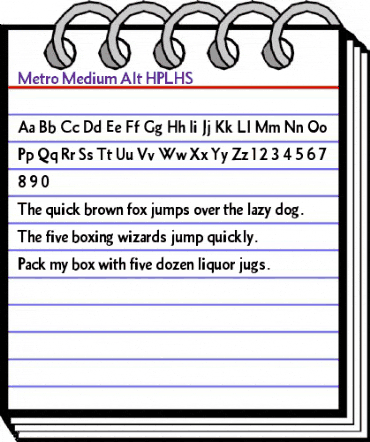 Metro Medium Alt HPLHS animated font preview Metro Medium Alt HPLHS animated font preview