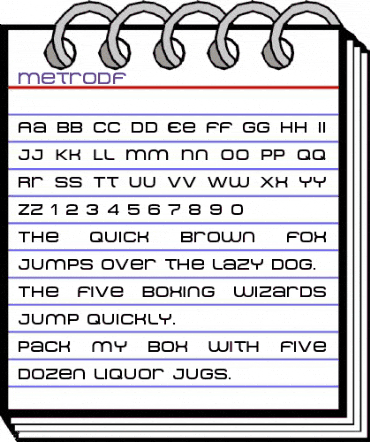 MetroDF Regular animated font preview MetroDF Regular animated font preview