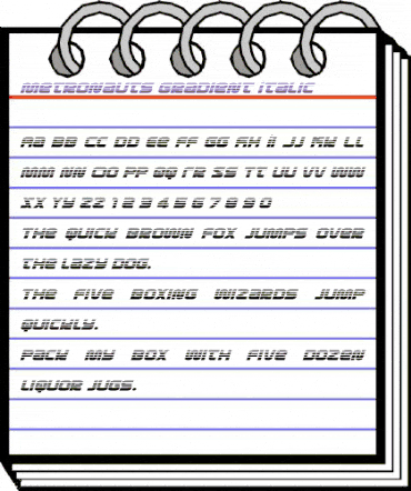 Metronauts Gradient Italic Italic animated font preview Metronauts Gradient Italic Italic animated font preview