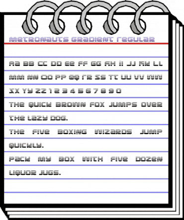 Metronauts Gradient Regular animated font preview Metronauts Gradient Regular animated font preview