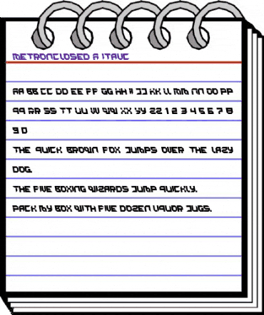 MetronClosed Italic animated font preview MetronClosed Italic animated font preview