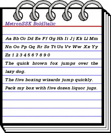 MetronSSK BoldItalic animated font preview MetronSSK BoldItalic animated font preview