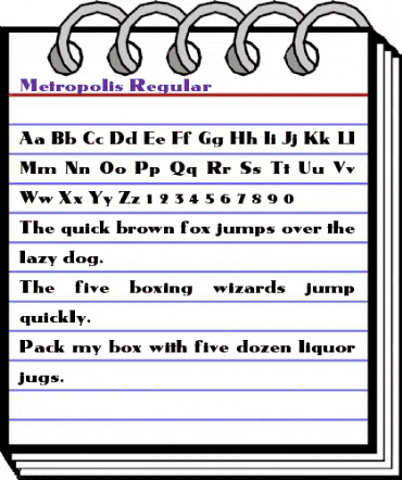 Metropolis Regular animated font preview Metropolis Regular animated font preview