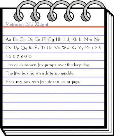 MetropolisSG Regular animated font preview MetropolisSG Regular animated font preview