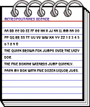 Metropolitaines Becker Regular animated font preview Metropolitaines Becker Regular animated font preview