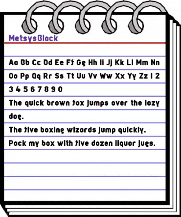 MetsysBlack Regular animated font preview