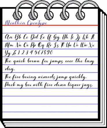 Meuthia Regular animated font preview Meuthia Regular animated font preview