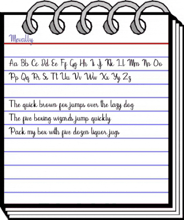 Mevally Regular animated font preview Mevally Regular animated font preview