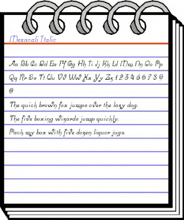 Mexacali Italic animated font preview Mexacali Italic animated font preview