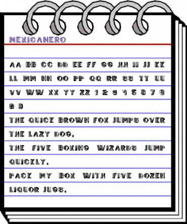 Mexicanero Regular animated font preview Mexicanero Regular animated font preview