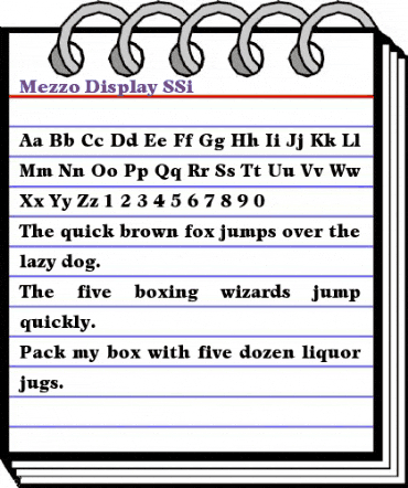 Mezzo Display SSi Regular animated font preview Mezzo Display SSi Regular animated font preview