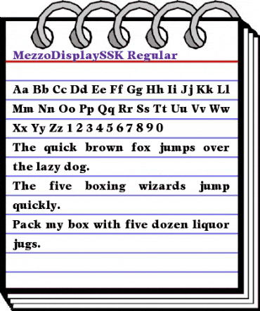 MezzoDisplaySSK Regular animated font preview