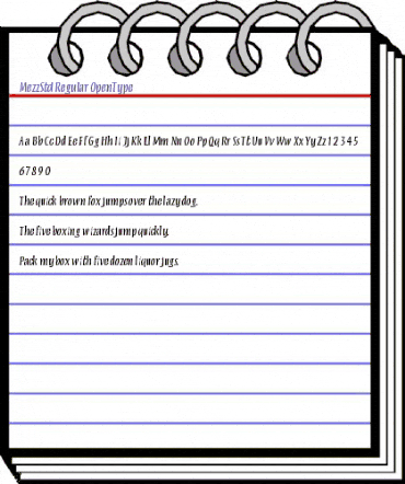 Mezz Std Regular animated font preview Mezz Std Regular animated font preview