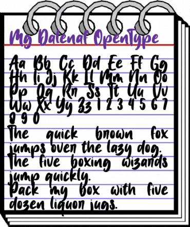 Mg Dalenaf Regular animated font preview Mg Dalenaf Regular animated font preview