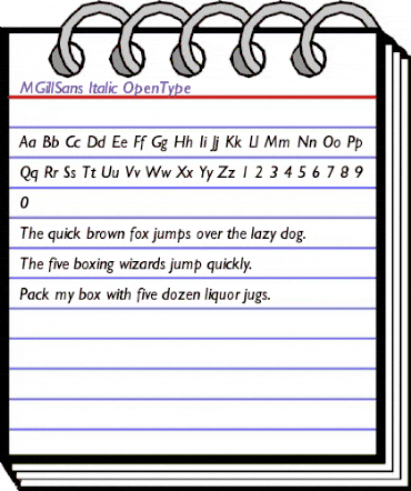 Gill Sans Italic animated font preview Gill Sans Italic animated font preview