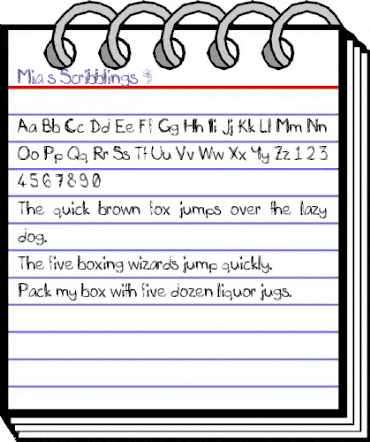 Mia's Scribblings ~ Regular animated font preview Mia's Scribblings ~ Regular animated font preview