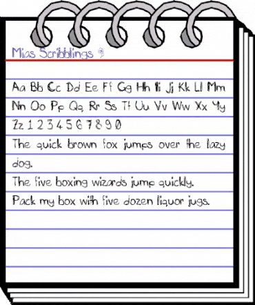 Mia's Scribblings ~ Regular animated font preview Mia's Scribblings ~ Regular animated font preview
