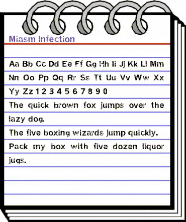 Miasm Infection animated font preview