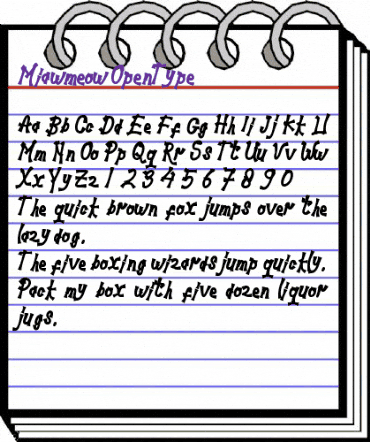 Miawmeow Regular animated font preview Miawmeow Regular animated font preview