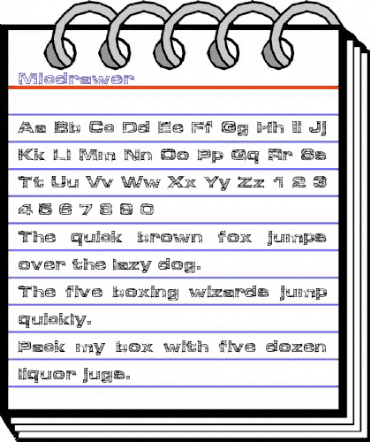 Micdrawer Regular animated font preview