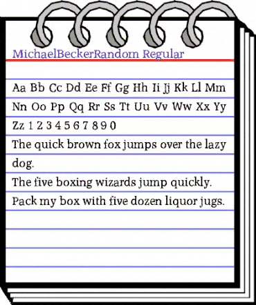MichaelBeckerRandom Regular animated font preview