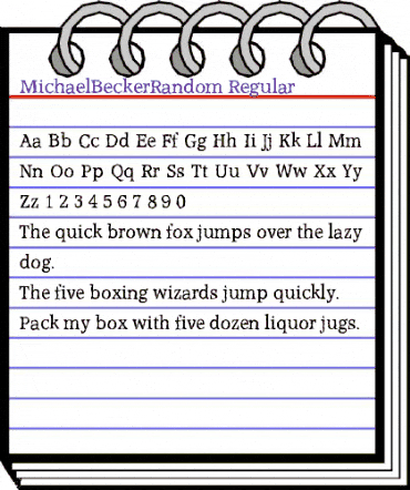 MichaelBeckerRandom Regular animated font preview MichaelBeckerRandom Regular animated font preview