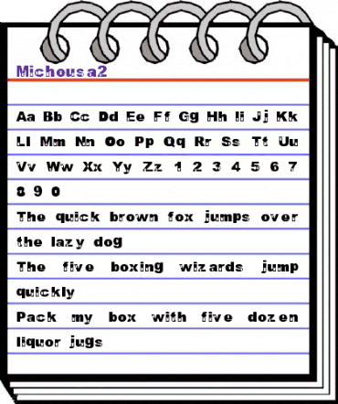 Michousa2 Regular animated font preview