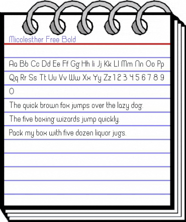 Micolesther Free Bold animated font preview Micolesther Free Bold animated font preview