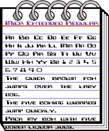 Micr Extended Regular animated font preview Micr Extended Regular animated font preview