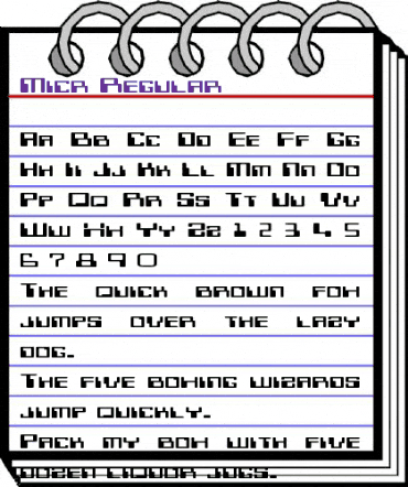 Micr Regular animated font preview