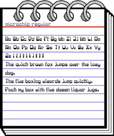 Microchip Regular animated font preview
