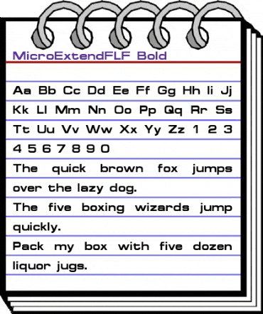 MicroExtendFLF Regular animated font preview MicroExtendFLF Regular animated font preview