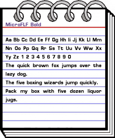 MicroFLF Regular animated font preview