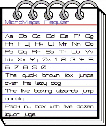 MicroMieps Regular animated font preview MicroMieps Regular animated font preview